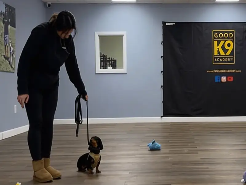 Dogs socializing during group training class